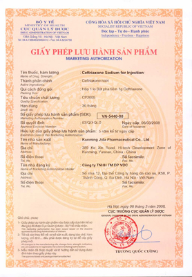 越南進(jìn)口藥品許可證